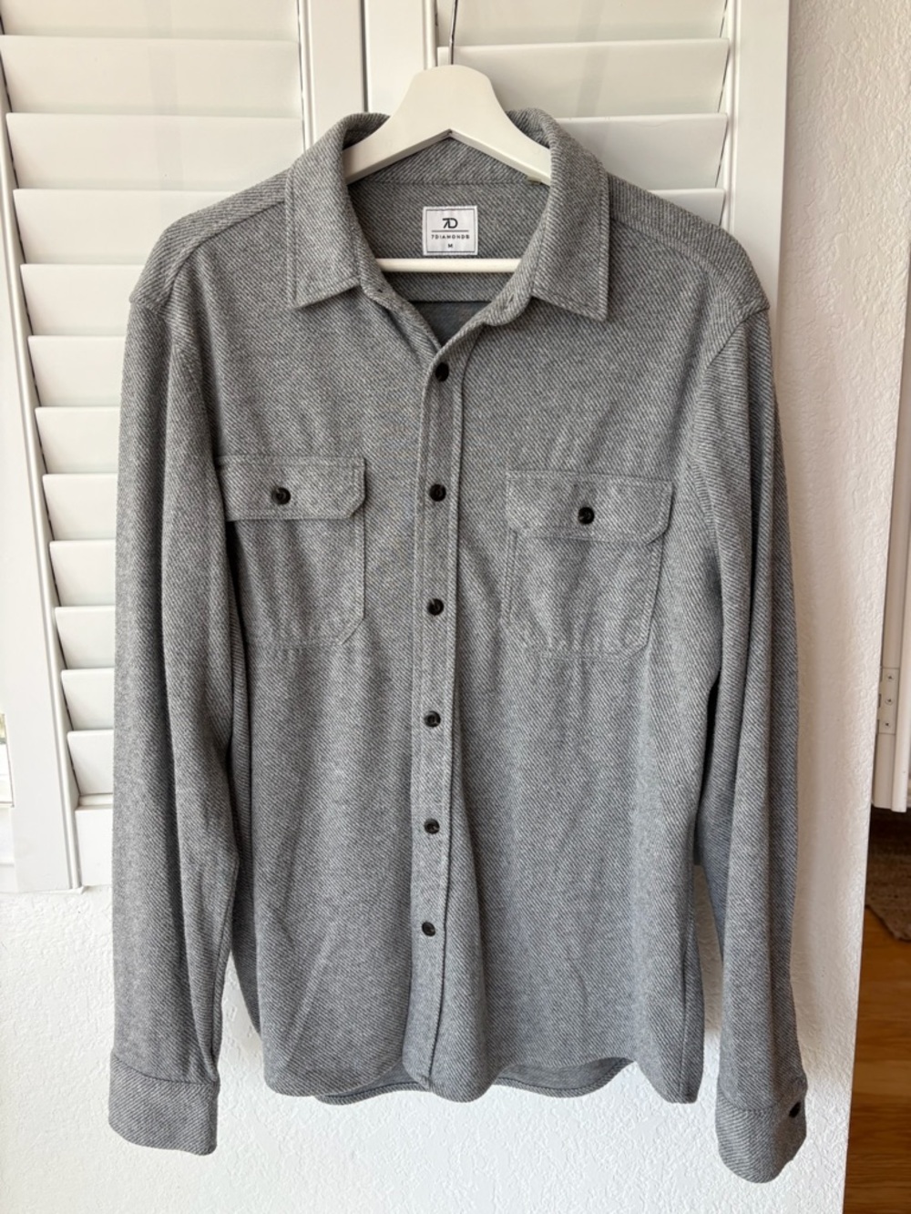 7Diamonds Grey Button-Up Shirt